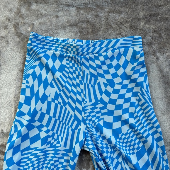 blue checker flare pants - Picture 5 of 5